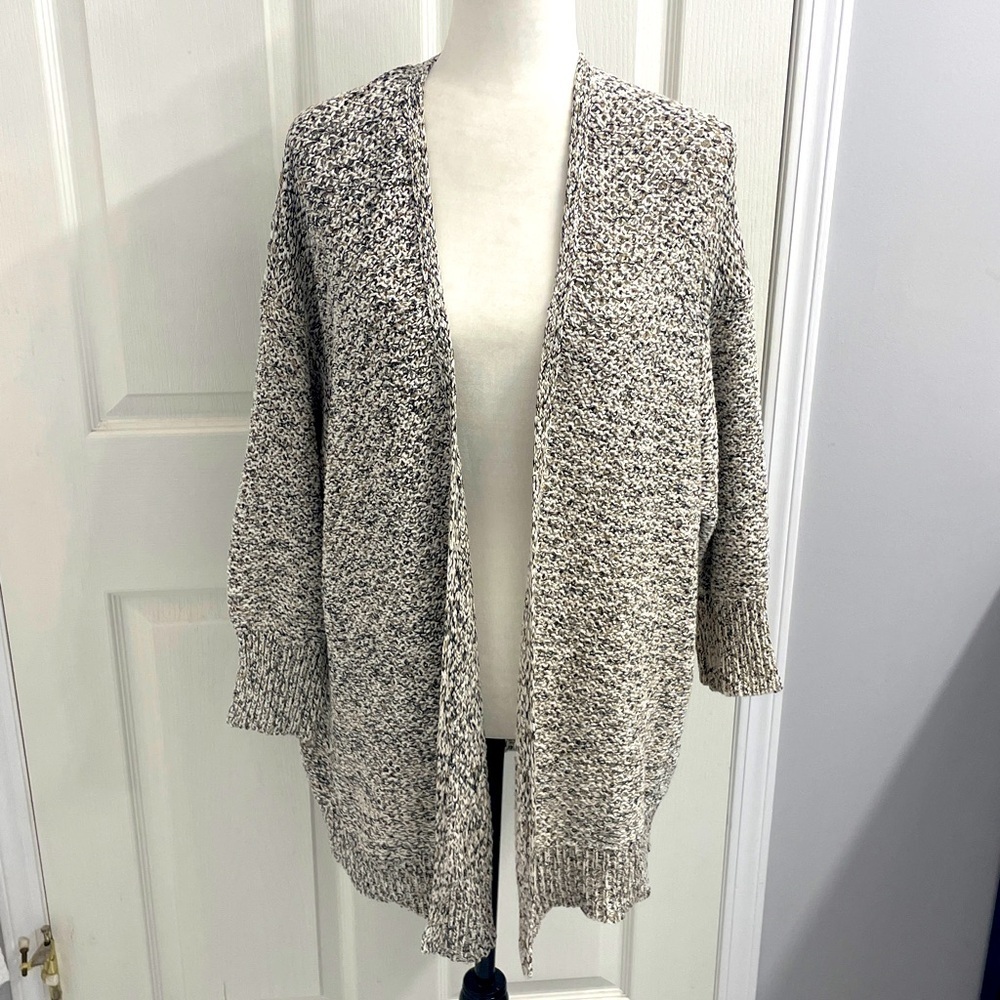 LANE BRYANT | Neutral Tan/Cream Open Front Knit Kimono Cardigan Women’s Sz 22/24